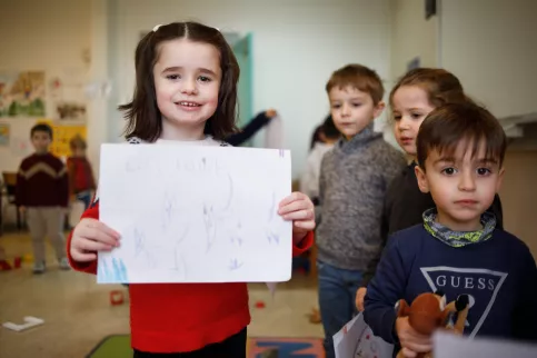 Des enfants de maternelle
