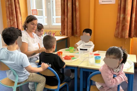 la classe orange en pleine activité